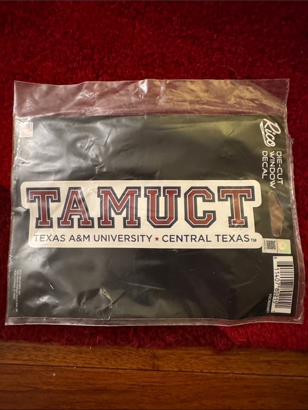 TAMUCT Die-Cut Window Decal - Texas A&M University Central Texas (Red/Blue)